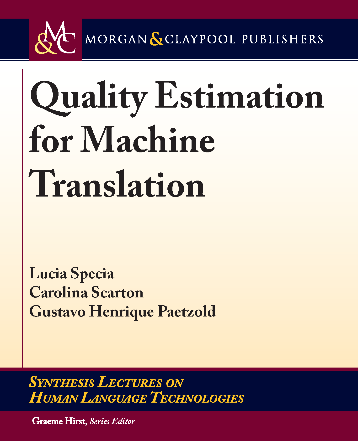 Quality Estimation for Machine Translation cover